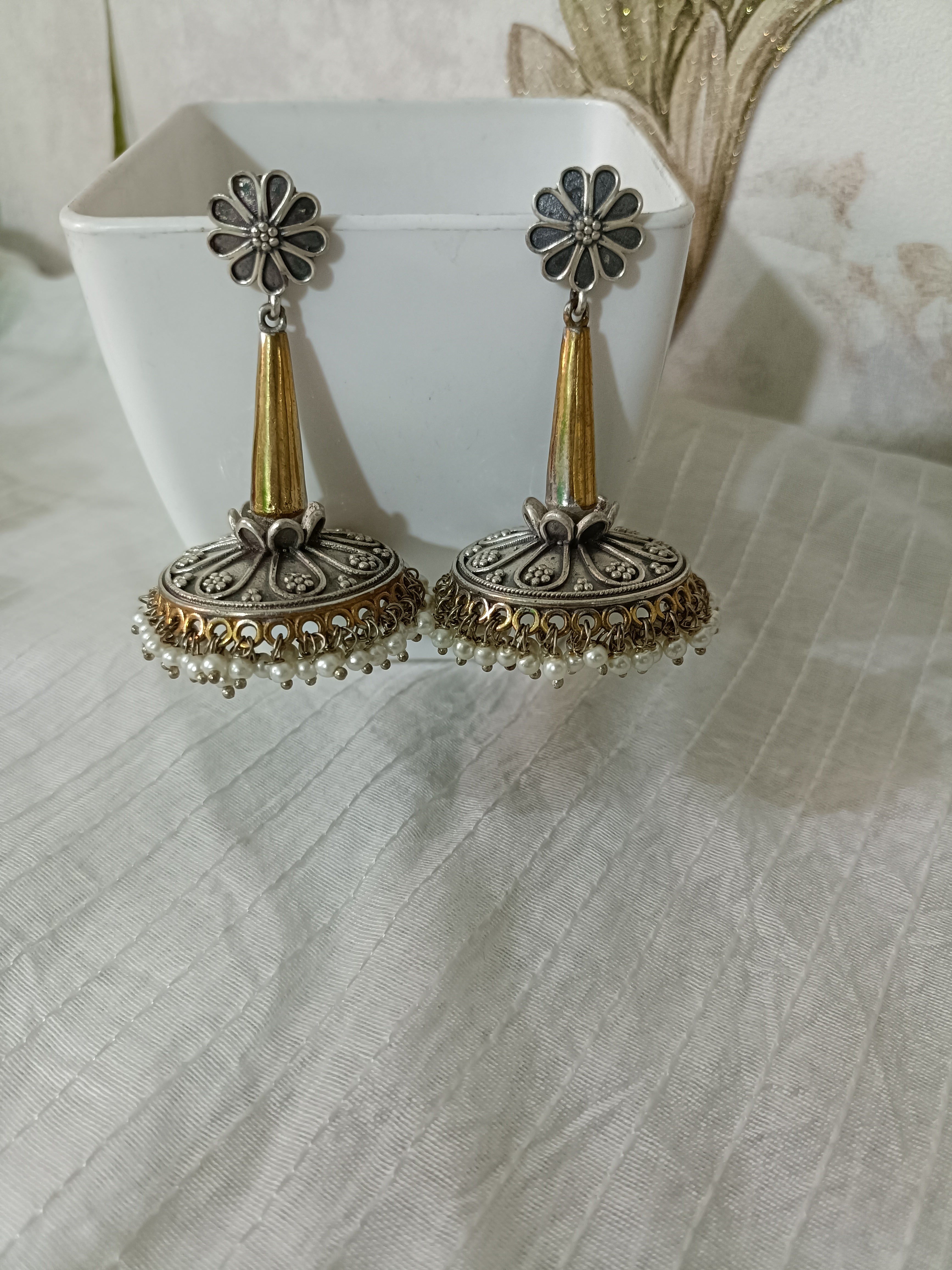 Shop ER304 - Oxidized Jhumkas Online | Buy from Indian Store, USA